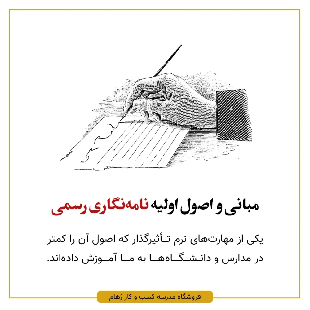 جزوه آموزشی اصول و مبانی نامه نگاری رسمی که مناسب همه کسب و کارها می باشد.